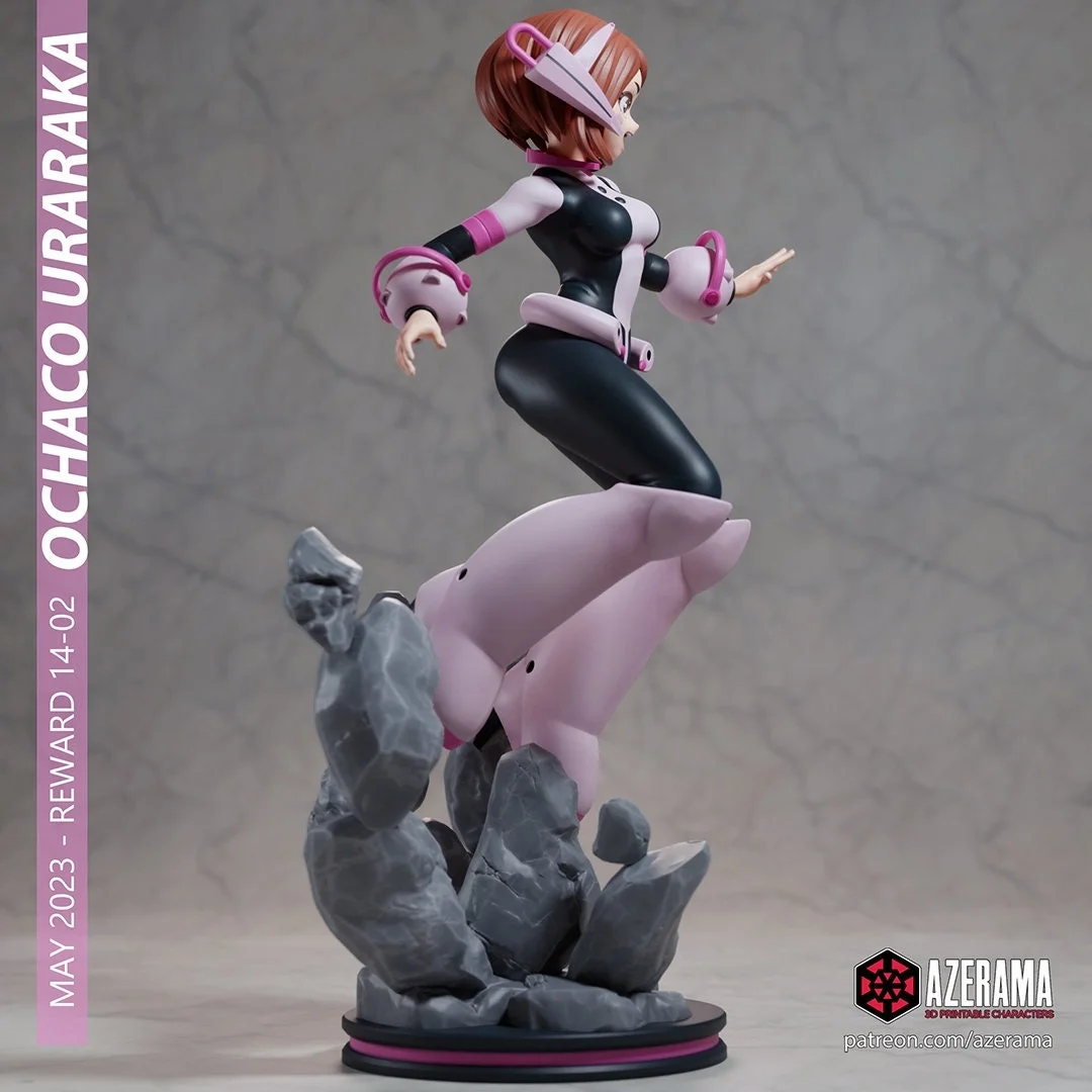 Ochaco | Fan Art | 3D Printed Resin Model Garage Kit | *Un-Painted* | Azerama 6