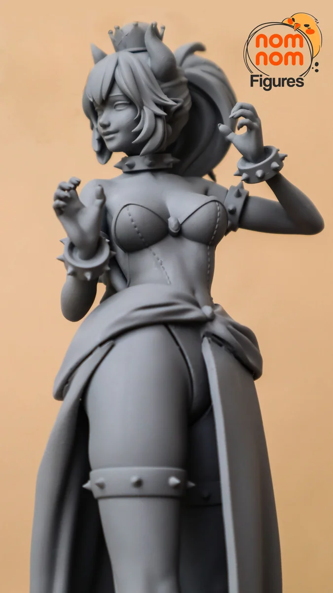 Bowsette | Fan Art | 3D Printed Resin Model Garage Kit | *Un-Painted* | Nomnom 8