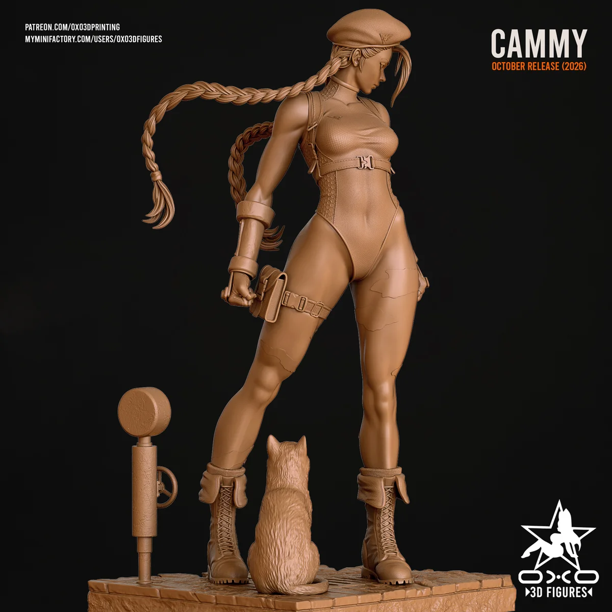 Cammy | Fan Art | 3D Printed Resin Model Garage Kit | *Un-Painted* | OXO3D 16