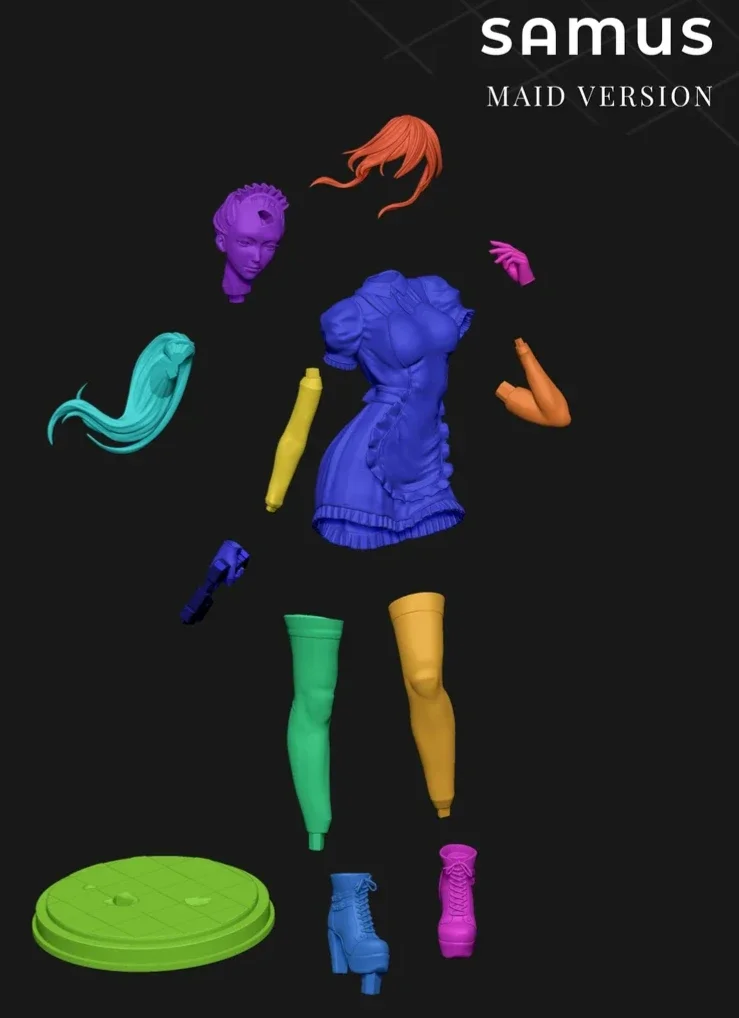 Samus Aran | Fan Art | 3D Printed Resin Model Garage Kit | *Un-Painted* | Nympha3D 15