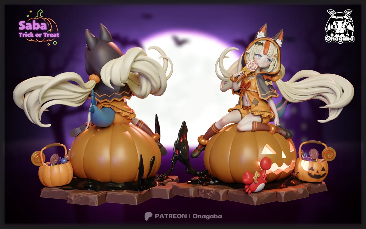 Halloween Saba | Fan Art | 3D Printed Resin Model Garage Kit | *Un-Painted* | ONAGABA 5