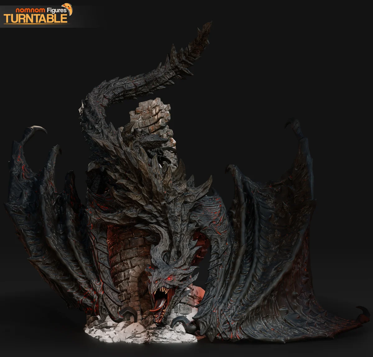 Alduin | Fan Art | 3D Printed Resin Model Garage Kit | *Un-Painted* | Nomnom 4