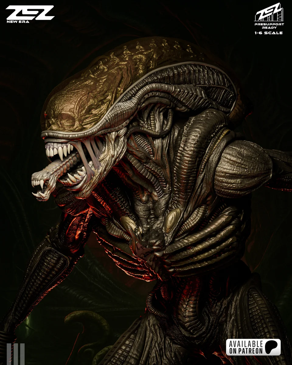 Xenomorph | Fan Art | 3D Printed Resin Model Garage Kit | *Un-Painted* | ZEZ Studio 5