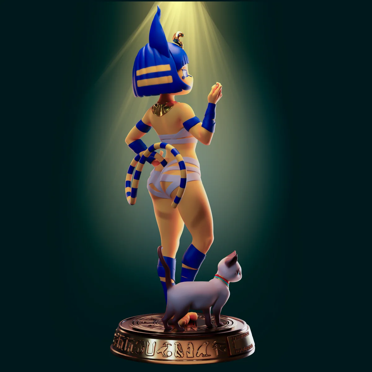 Ankha | Fan Art | 3D Printed Resin Model Garage Kit | *Un-Painted* | Officer Rhu 4