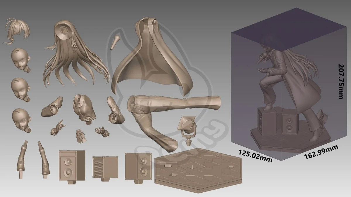 Ado | Fan Art | 3D Printed Resin Model Garage Kit | *Un-Painted* | Remy Sculpts 6