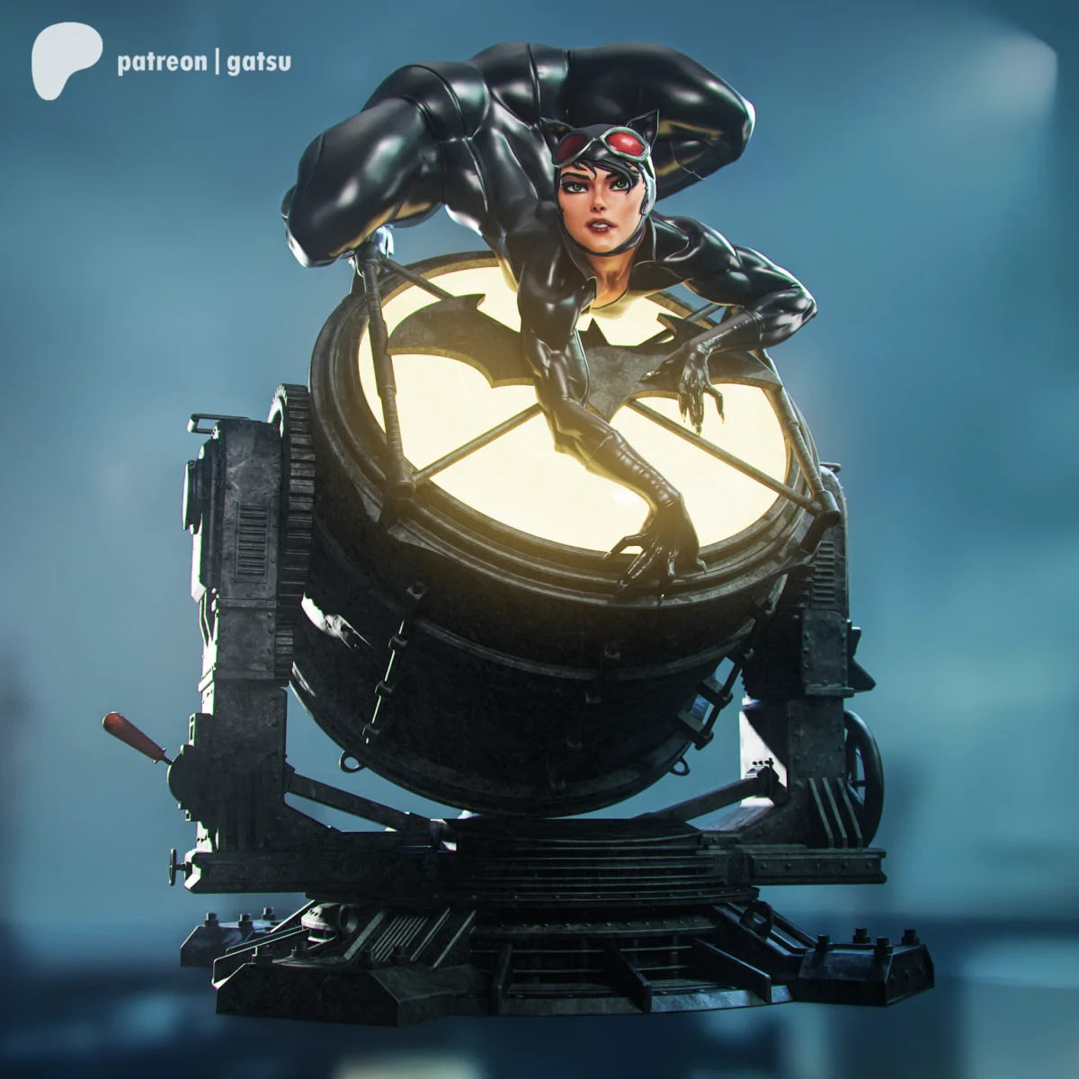 Catwoman | Fan Art | 3D Printed Resin Model Garage Kit | *Un-Painted* | Gatsu Studios 3
