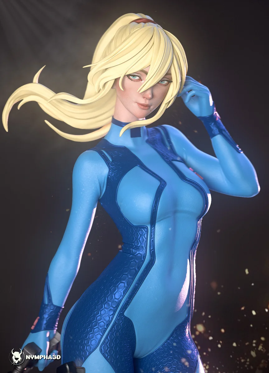 Samus Aran | Fan Art | 3D Printed Resin Model Garage Kit | *Un-Painted* | Nympha3D 5