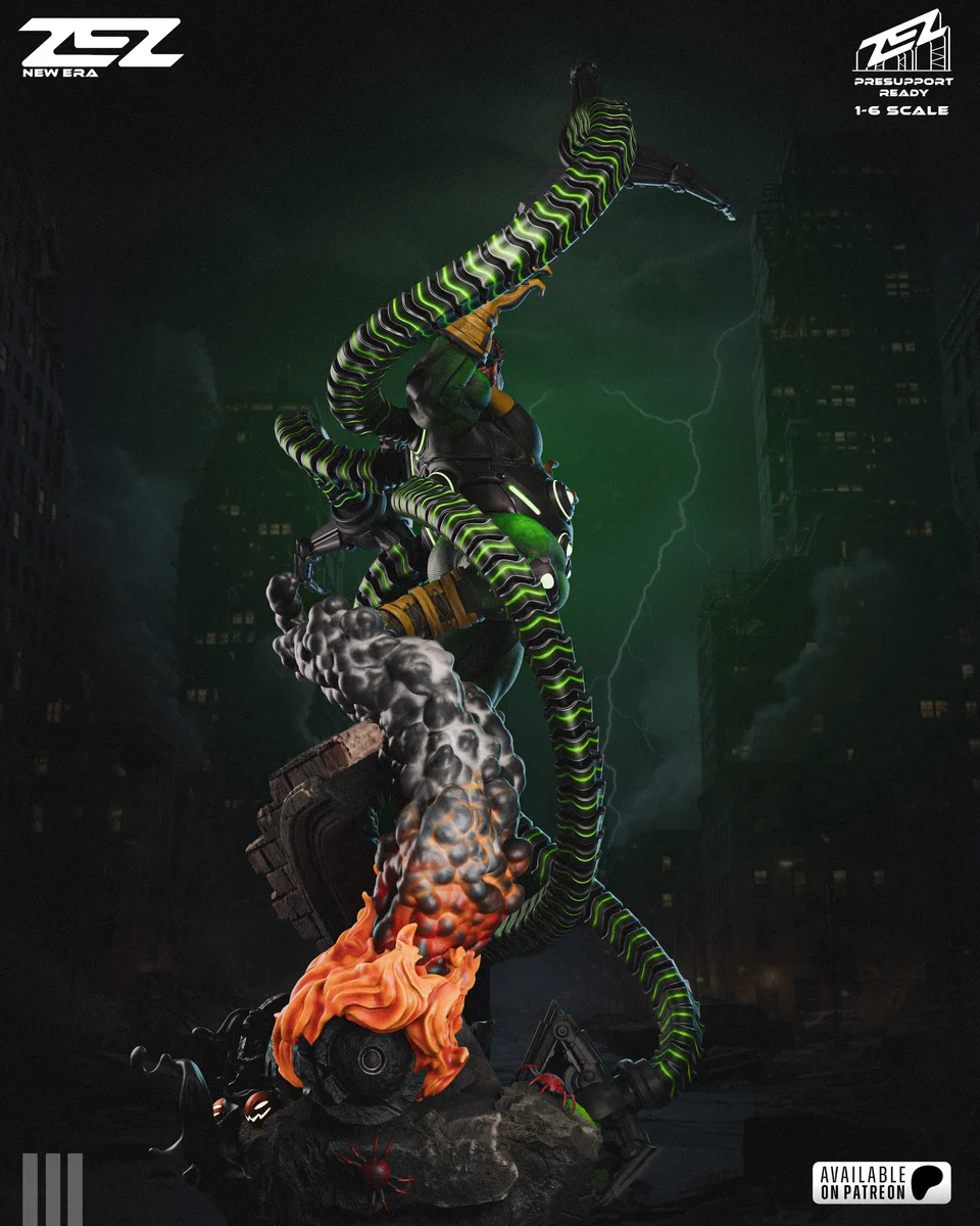 Doctor Octopus | Fan Art | 3D Printed Resin Model Garage Kit | *Un-Painted* | ZEZ Studio 10