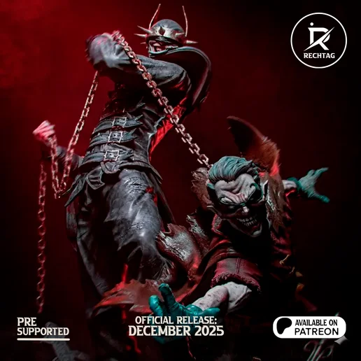 Batman Who Laughs | Fan Art | 3D Printed Resin Model Garage Kit | *Un-Painted* | Rechtag