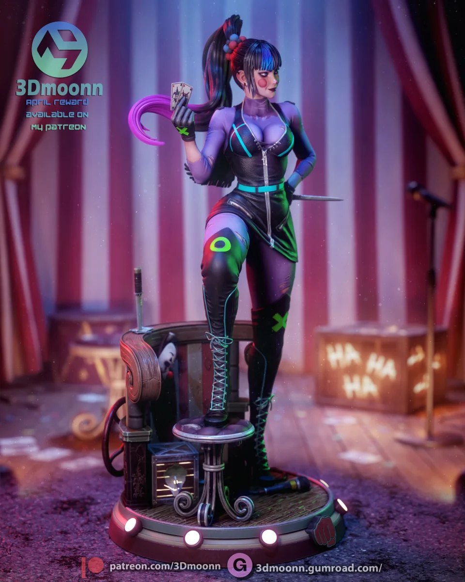 Punchline | Fan Art | 3D Printed Resin Model Garage Kit | *Un-Painted* | 3DMoonn 7