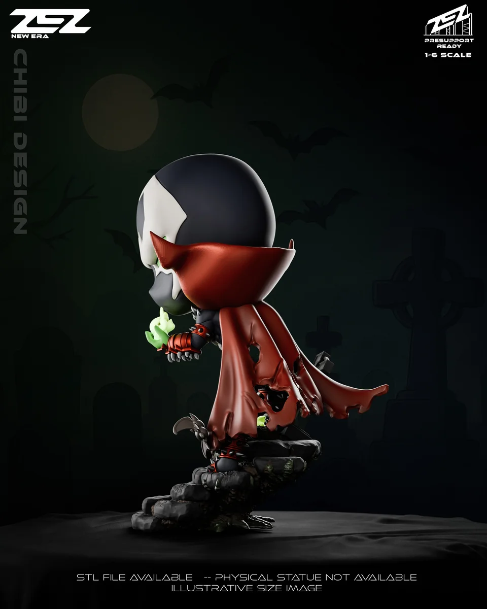 Chibi Spawn | Fan Art | 3D Printed Resin Model Garage Kit | *Un-Painted* | ZEZ Studio 5
