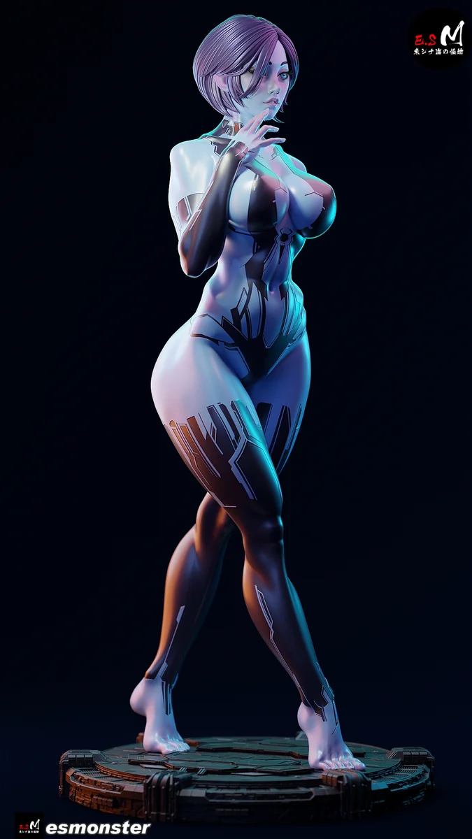 Cortana | Fan Art | 3D Printed Resin Model Garage Kit | *Un-Painted* | ES Monster 26