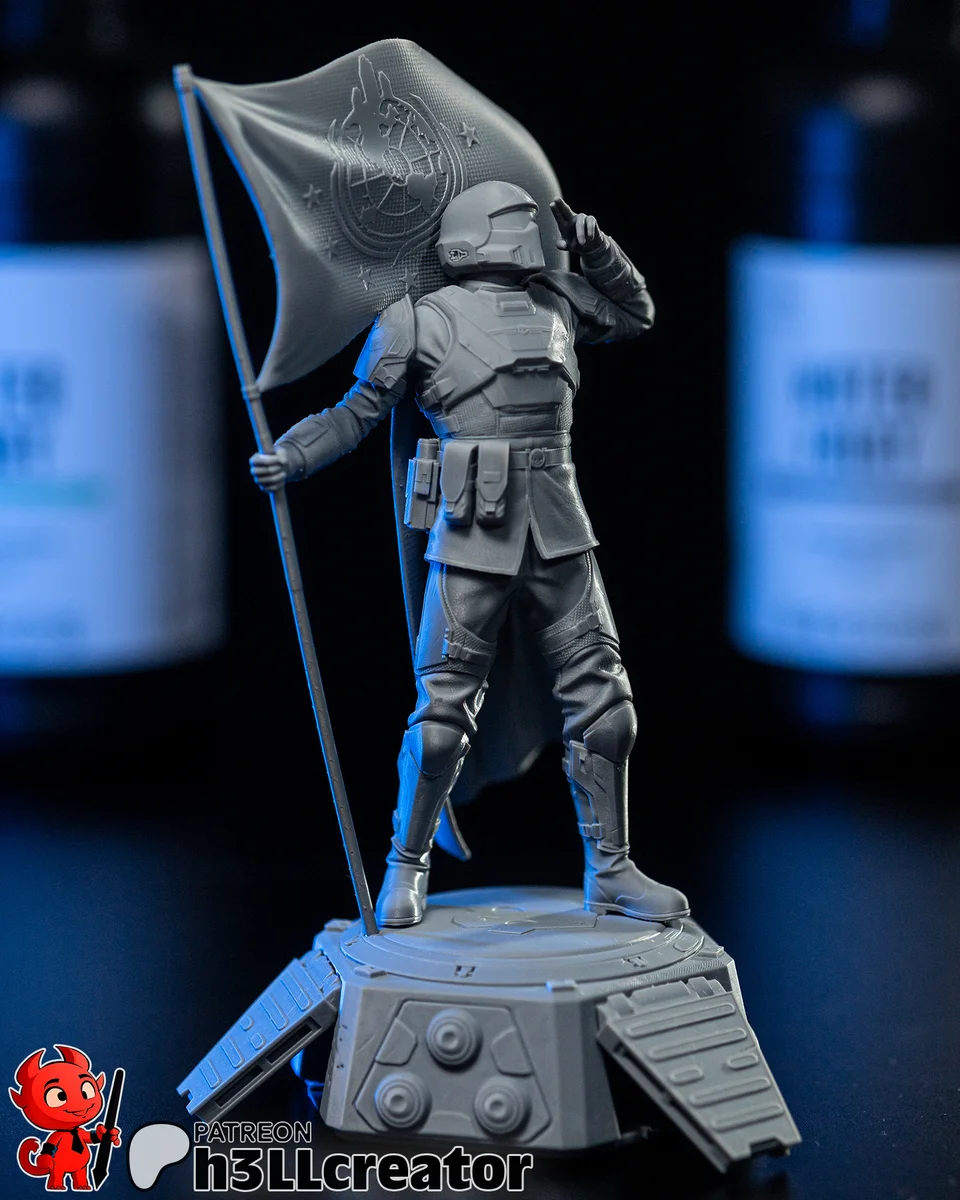 Helldiver | Fan Art | 3D Printed Resin Model Garage Kit | *Un-Painted* | H3LL Creator 7
