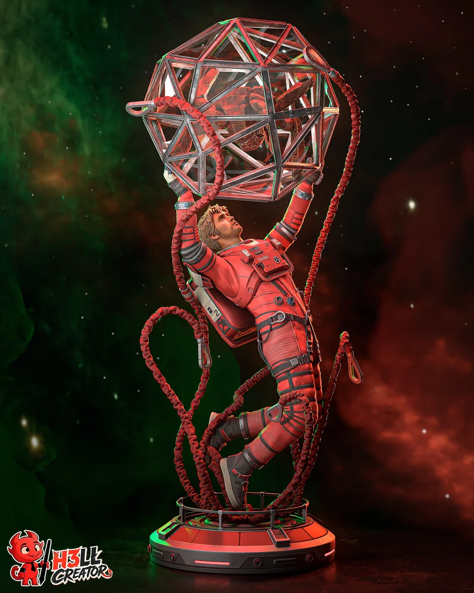 Ryland Grace and Rocky | Fan Art | 3D Printed Resin Model Garage Kit | *Un-Painted* | H3LL Creator 3