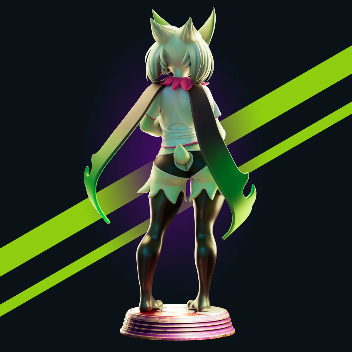Meow | Fan Art | 3D Printed Resin Model Garage Kit | *Un-Painted* | Officer Rhu 4