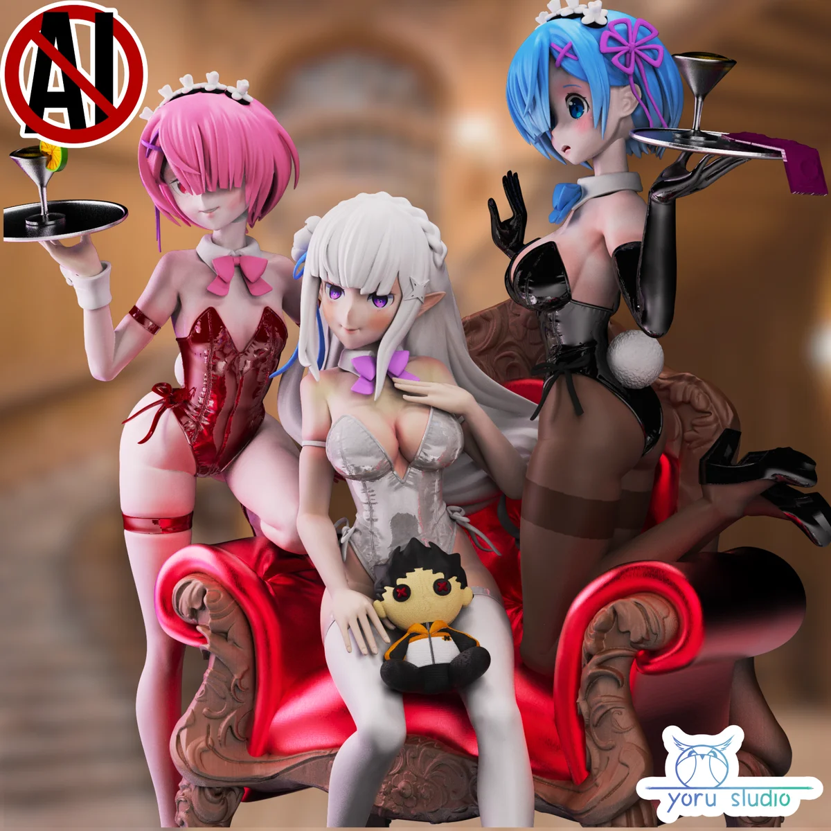 Ram | Fan Art | 3D Printed Resin Model Garage Kit | *Un-Painted* | Yoru Studio 3