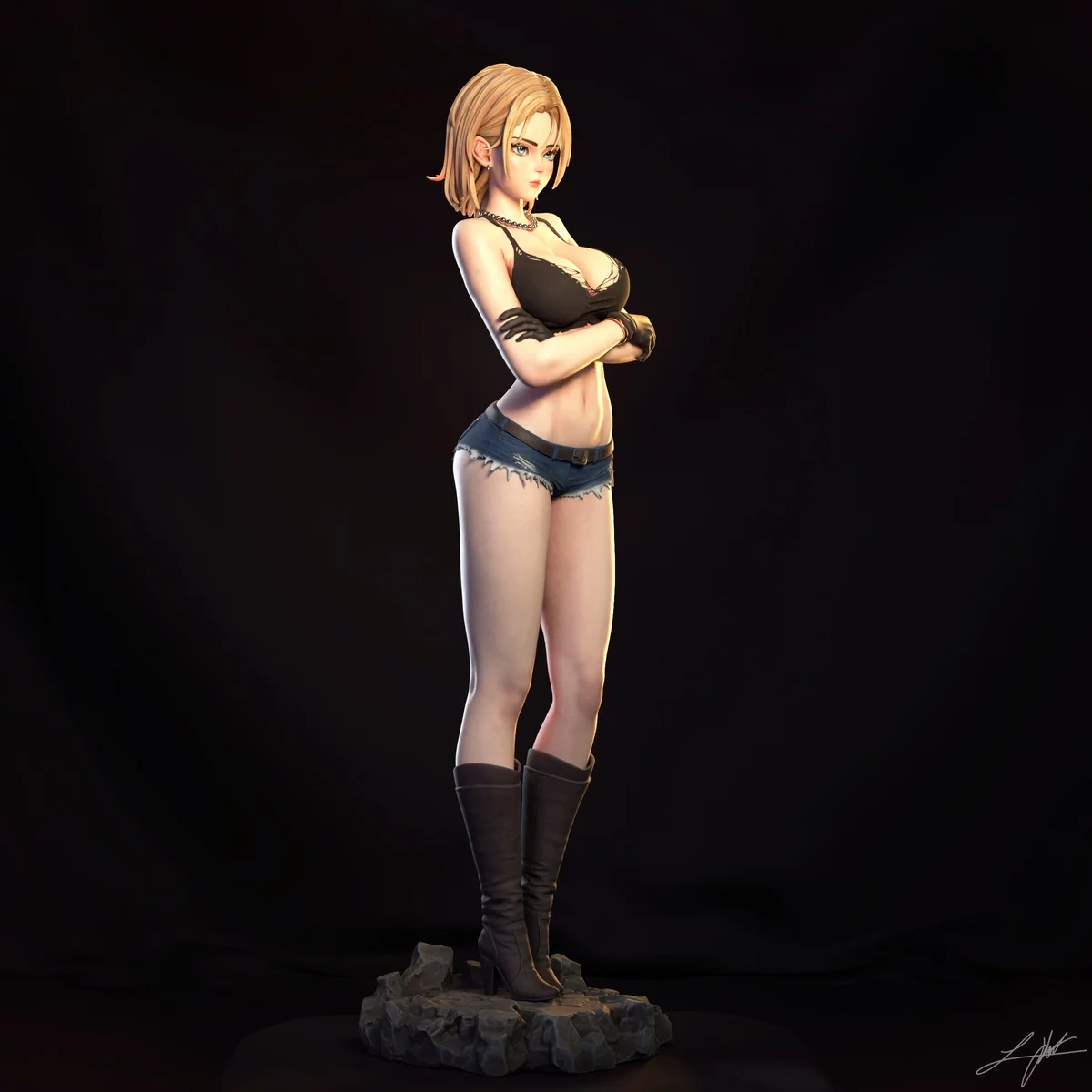 Android 18 | Fan Art | 3D Printed Resin Model Garage Kit | *Un-Painted* | Abe3D 7