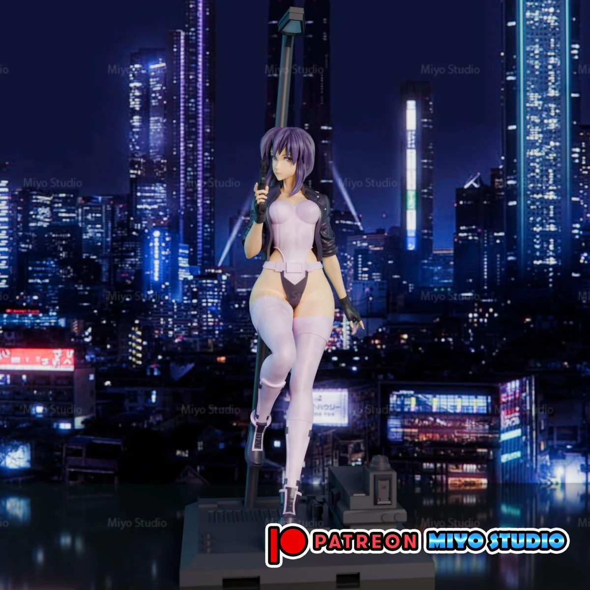 Motoko Kusanagi | Fan Art | 3D Printed Resin Model Garage Kit | *Un-Painted* | MiyoStudio