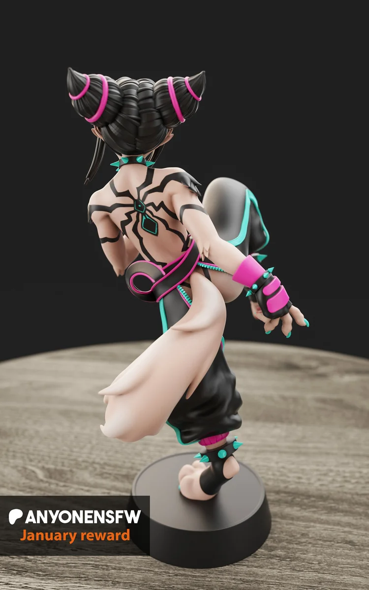 Juri | Fan Art | 3D Printed Resin Model Garage Kit | *Un-Painted* | AnyoneNSFW 4