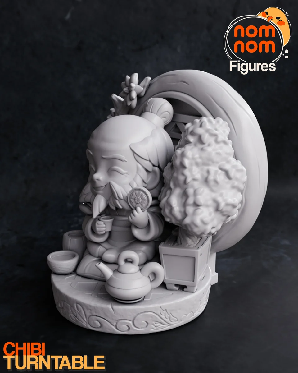 Chibi Uncle Iroh | Fan Art | 3D Printed Resin Model Garage Kit | *Un-Painted* | Nomnom 6