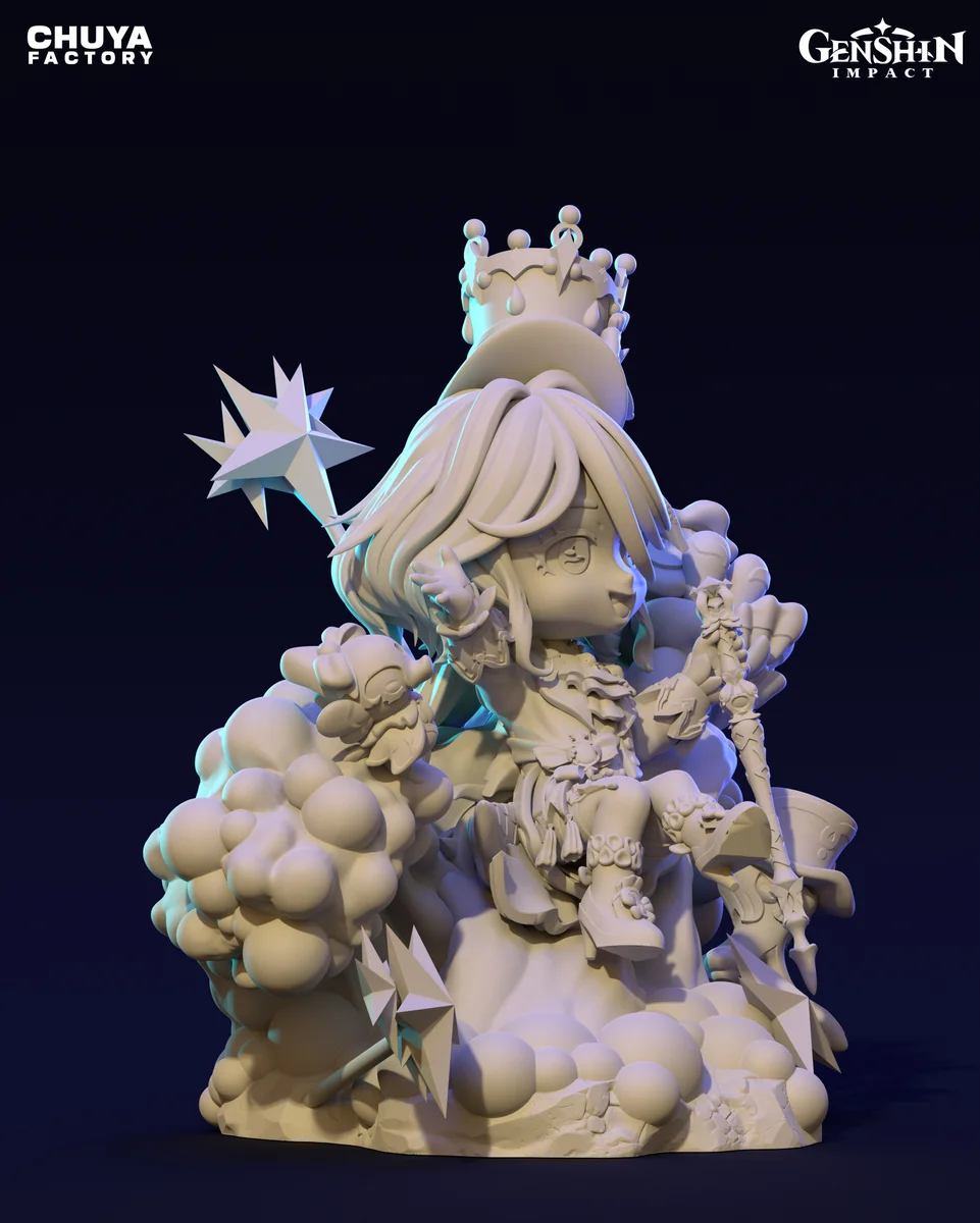 Chibi Furina | Fan Art | 3D Printed Resin Model Garage Kit | *Un-Painted* | Chuya Factory 12