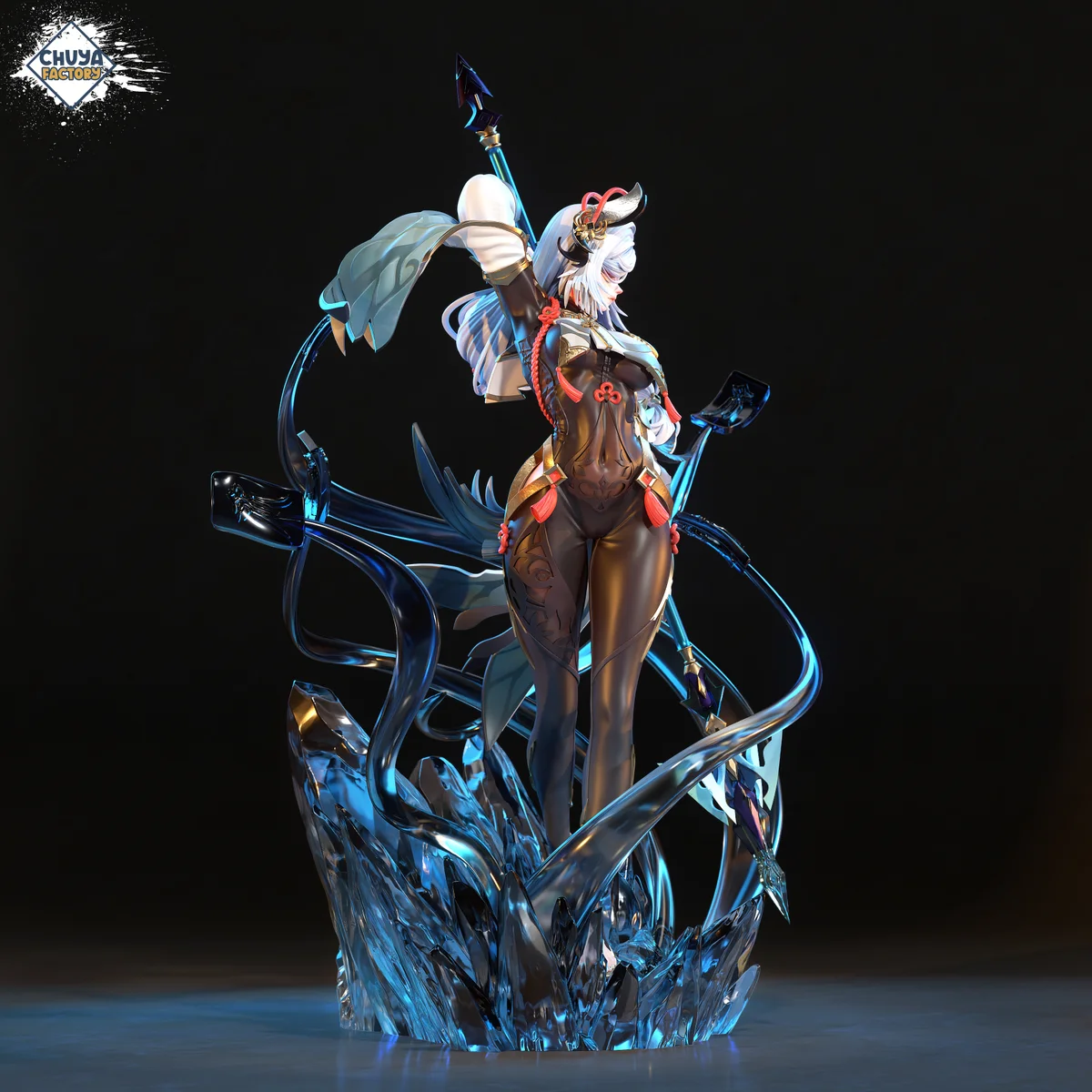 Shenhe | Fan Art | 3D Printed Resin Model Garage Kit | *Un-Painted* | Chuya Factory 3