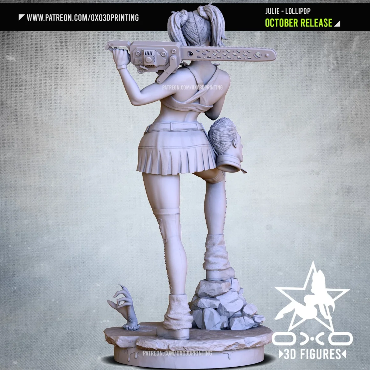 Julie Lollipop | Fan Art | 3D Printed Resin Model Garage Kit | *Un-Painted* | OXO3D 8