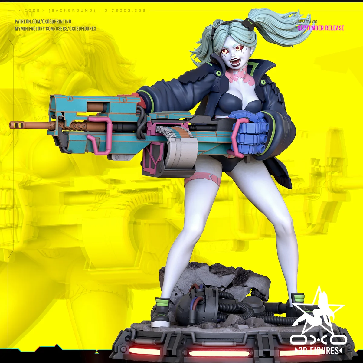 Rebecca v02 | Fan Art | 3D Printed Resin Model Garage Kit | *Un-Painted* | OXO3D 3