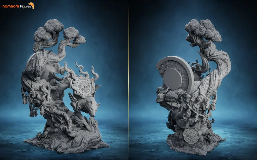 Amaterasu | Fan Art | 3D Printed Resin Model Garage Kit | *Un-Painted* | Nomnom 9