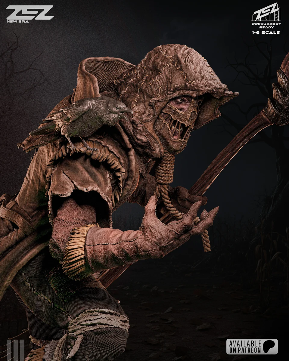 Scarecrow | Fan Art | 3D Printed Resin Model Garage Kit | *Un-Painted* | ZEZ Studio 6