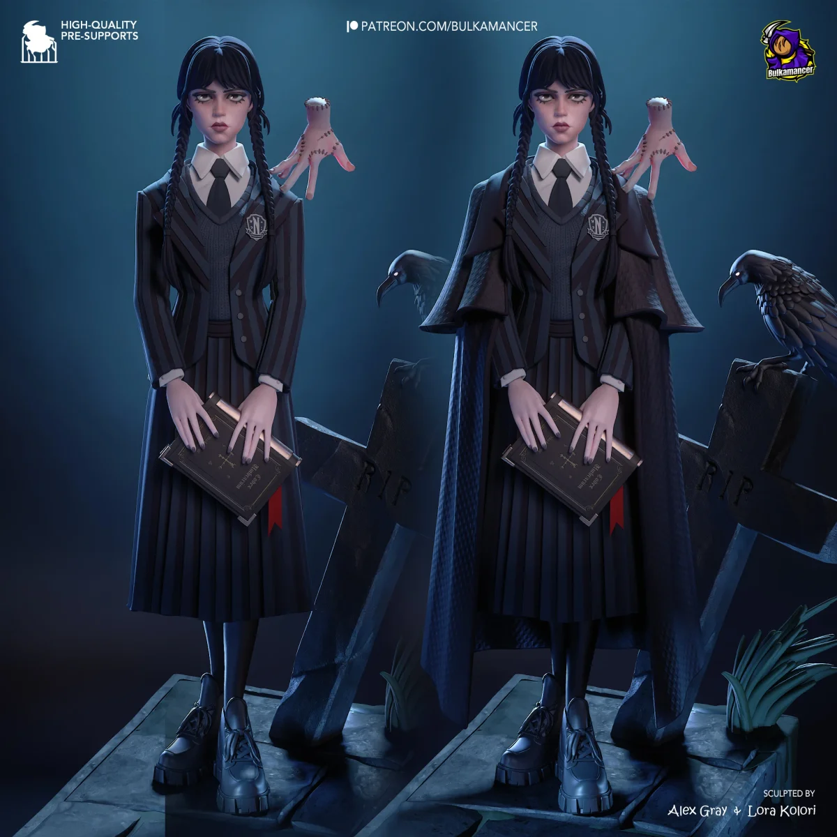Gothic Duo | Fan Art | 3D Printed Resin Model Garage Kit | *Un-Painted* | Bulkamancer 6