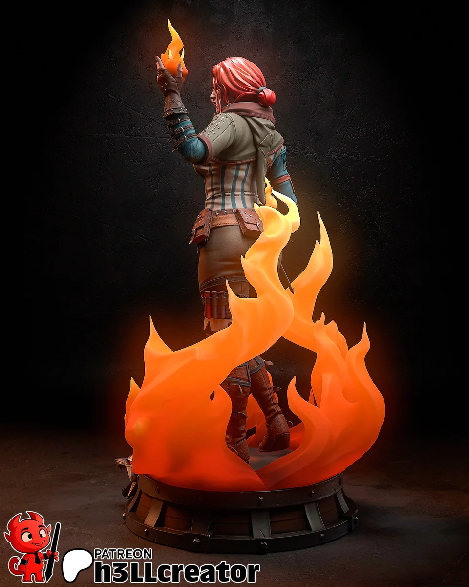 Triss Merigold | Fan Art | 3D Printed Resin Model Garage Kit | *Un-Painted* | H3LL Creator 7