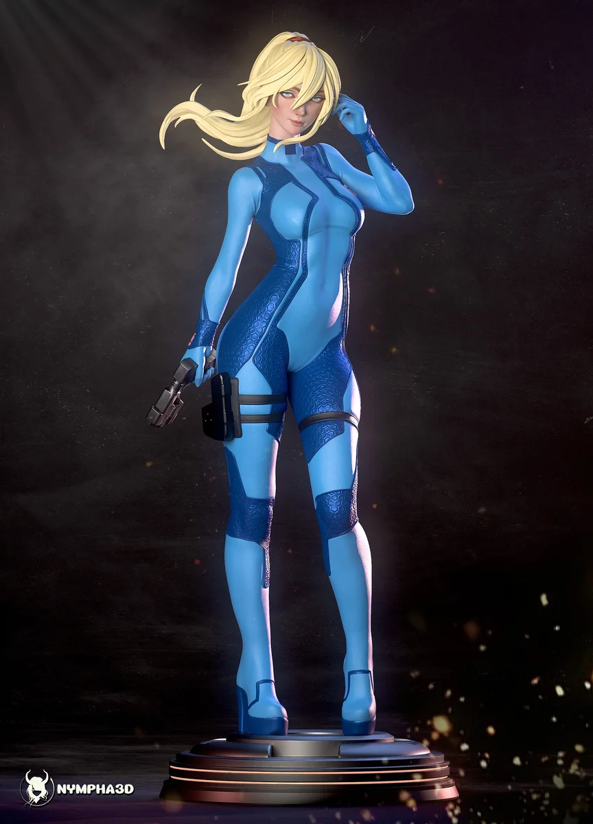 Samus Aran | Fan Art | 3D Printed Resin Model Garage Kit | *Un-Painted* | Nympha3D 6