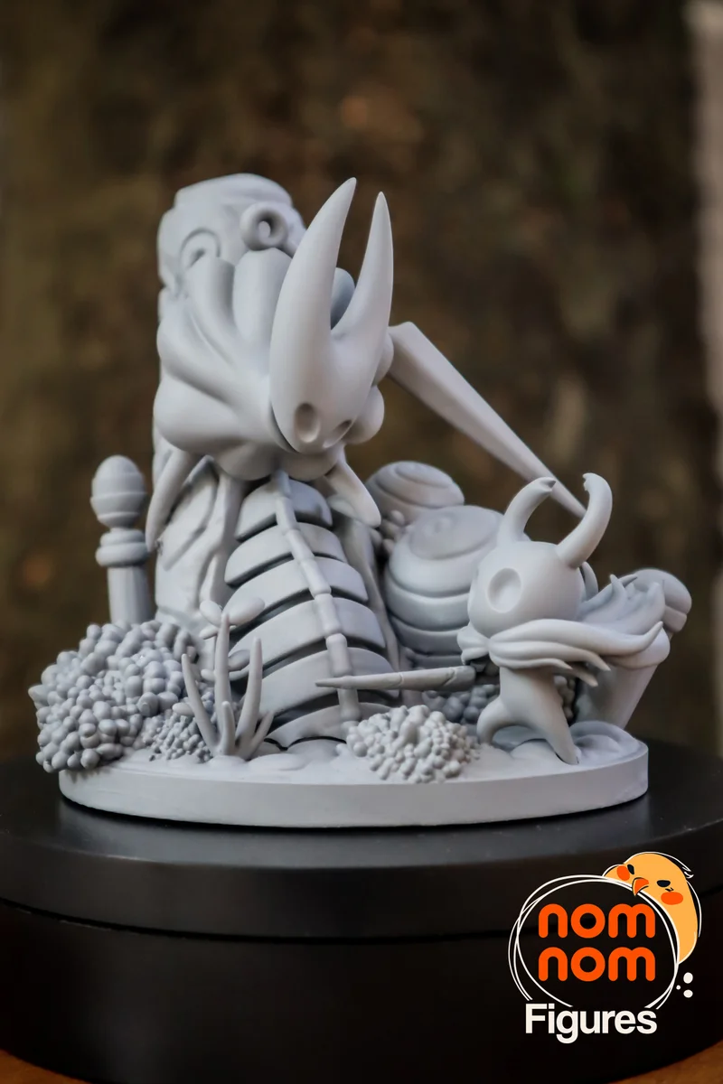 Chibi Knight and Hornet | Fan Art | 3D Printed Resin Model Garage Kit | *Un-Painted* | Nomnom 7
