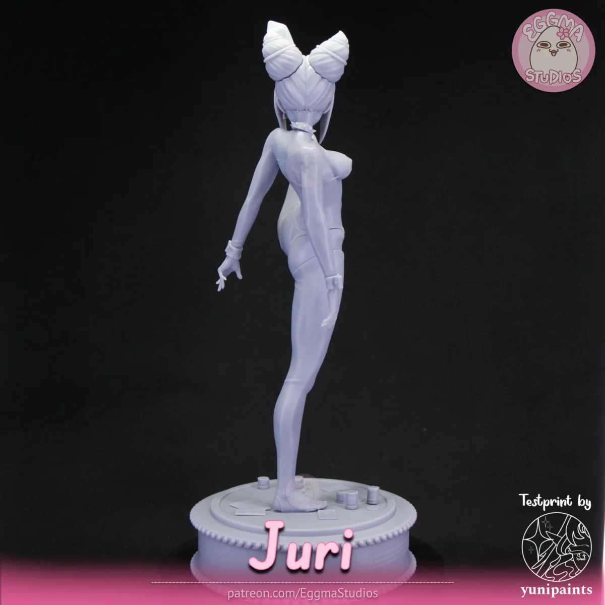 Juri | Fan Art | 3D Printed Resin Model Garage Kit | *Un-Painted* | EggmaStudios 19