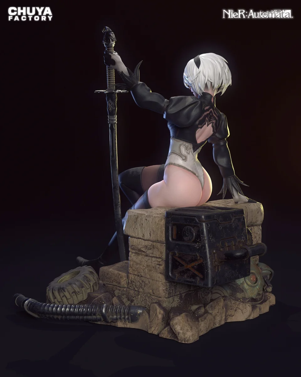2B | Fan Art | 3D Printed Resin Model Garage Kit | *Un-Painted* | Chuya Factory 8