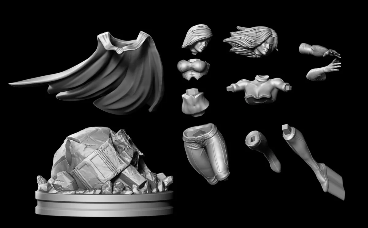 Emma Frost | Fan Art | 3D Printed Resin Model Garage Kit | *Un-Painted* | 3DMoonn 4