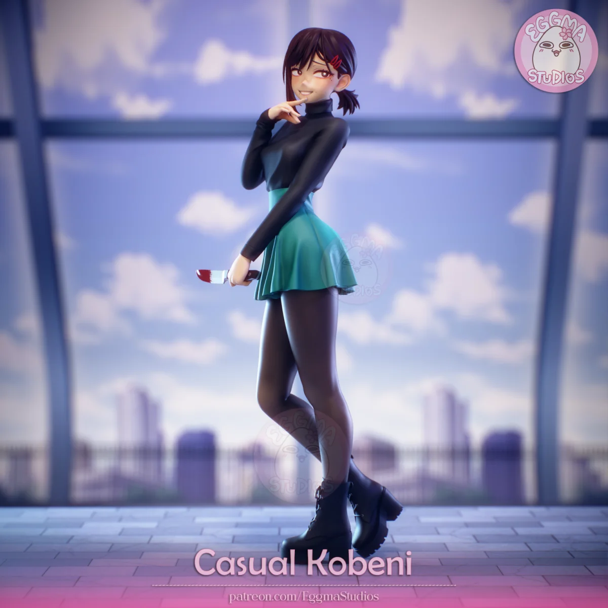 Casual Kobeni | Fan Art | 3D Printed Resin Model Garage Kit | *Un-Painted* | EggmaStudios 5