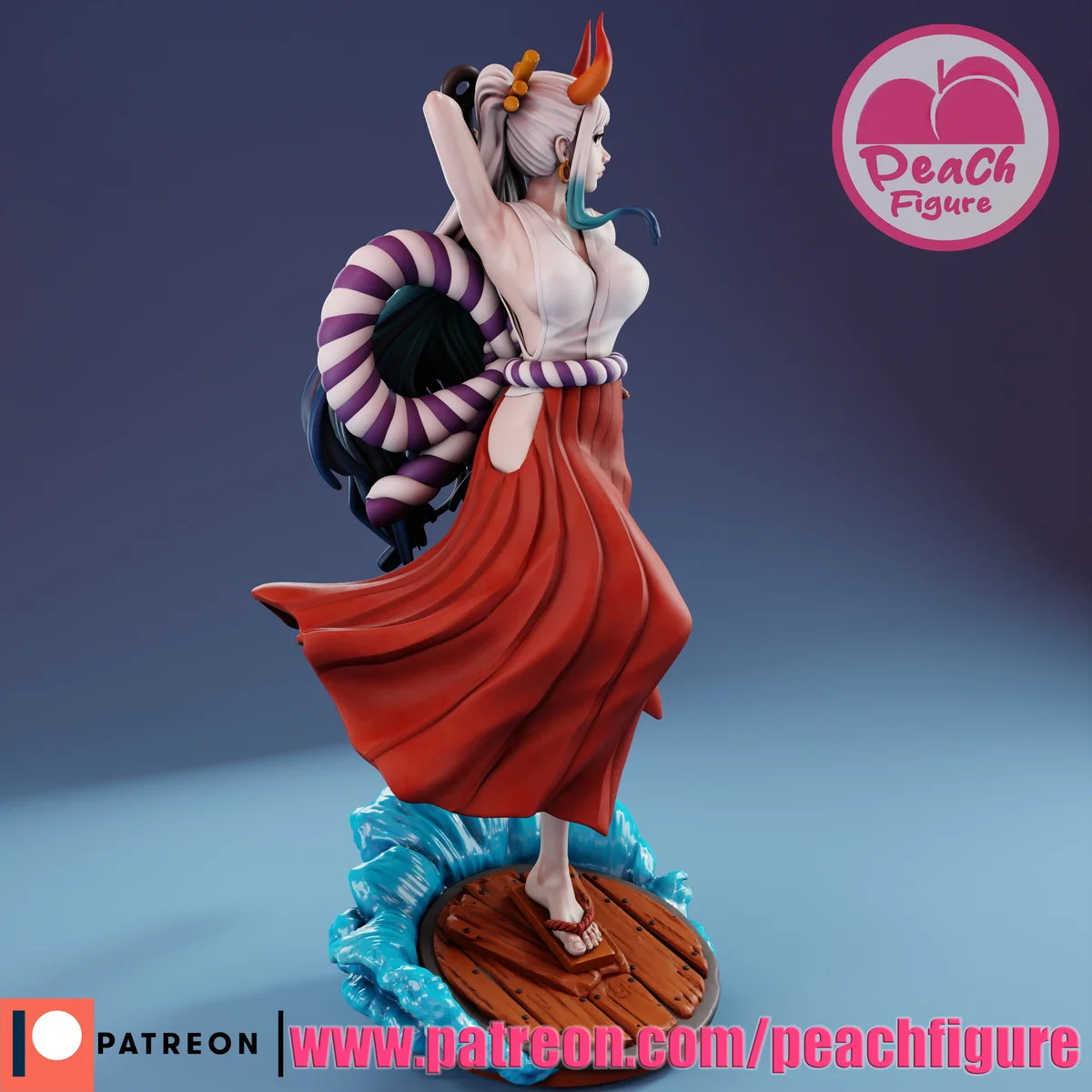 Yamato | Fan Art | 3D Printed Resin Model Garage Kit | *Un-Painted* | Peach Figure 3
