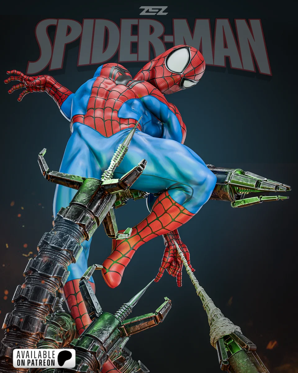 Spider-Man | Fan Art | 3D Printed Resin Model Garage Kit | *Un-Painted* | ZEZ Studio