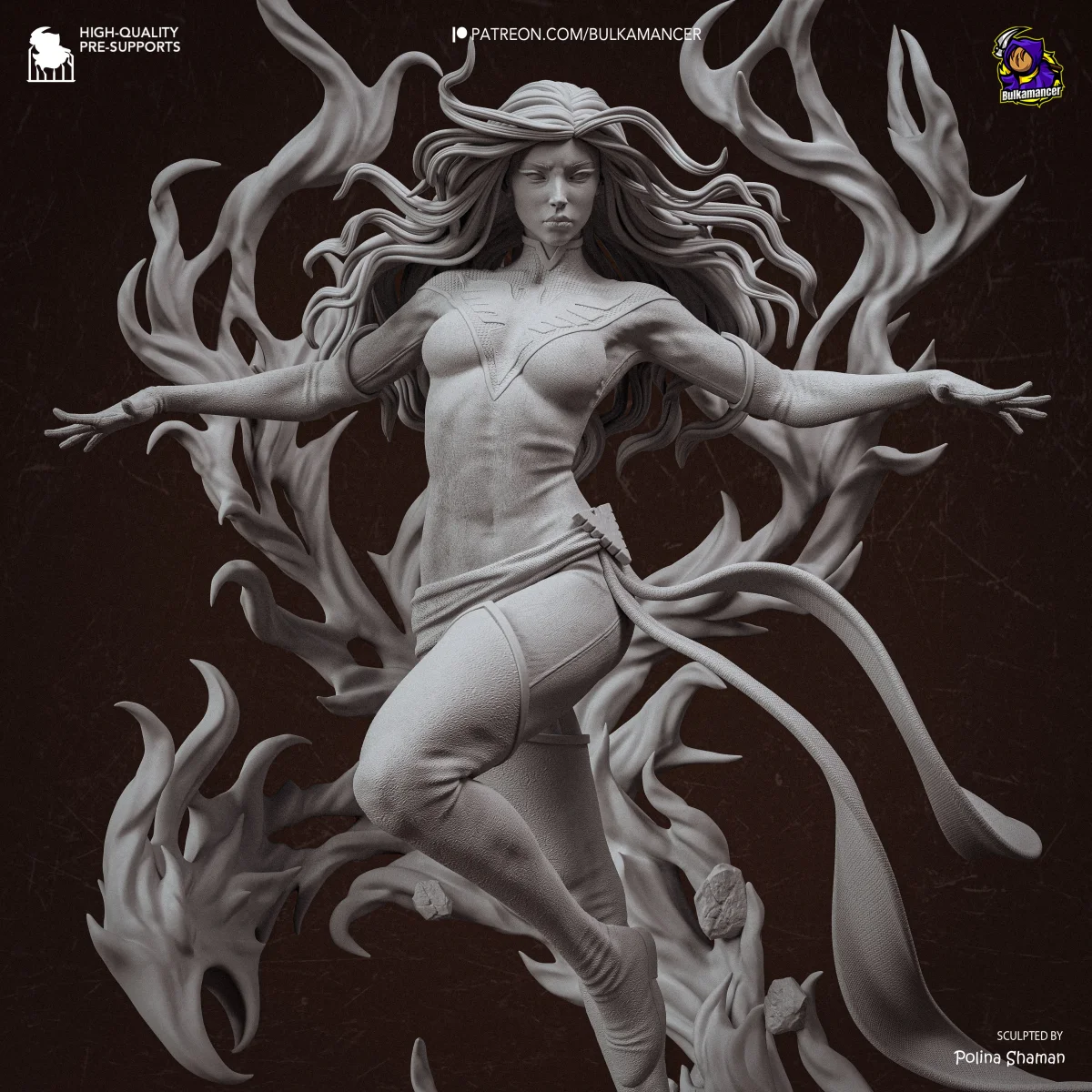 Dark Phoenix | Fan Art | 3D Printed Resin Model Garage Kit | *Un-Painted* | Bulkamancer 5