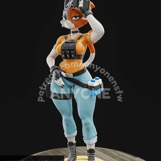 Meowdy | Fan Art | 3D Printed Resin Model Garage Kit | *Un-Painted* | AnyoneNSFW