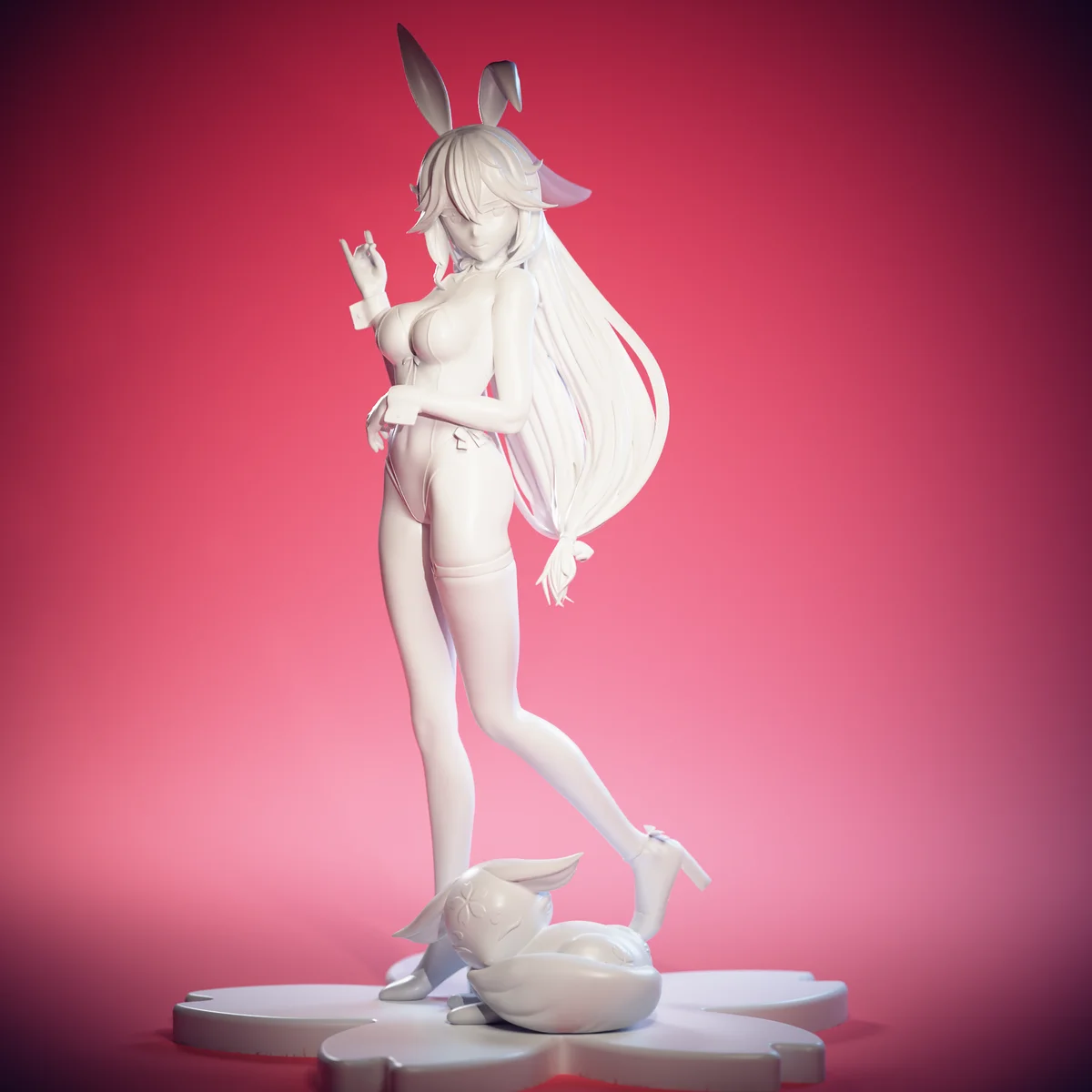 Yae Miko | Fan Art | 3D Printed Resin Model Garage Kit | *Un-Painted* | EggmaStudios 4