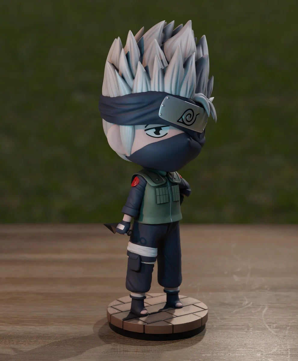 Kakashi Chibi | Fan Art | 3D Printed Resin Model Garage Kit | *Un-Painted* | Momoji 2