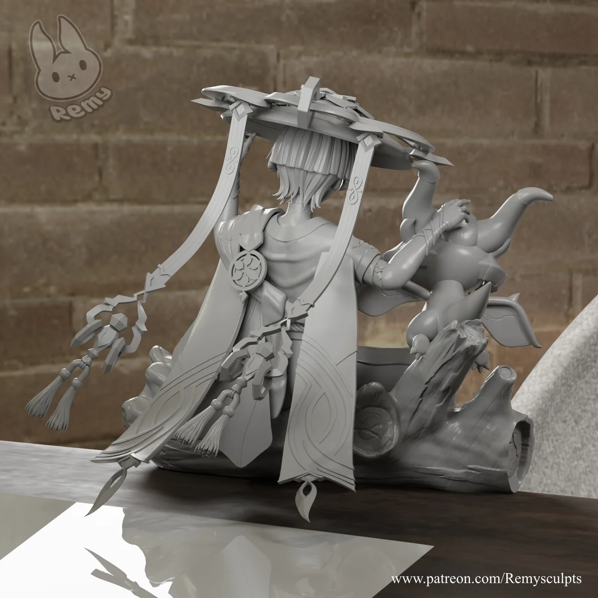Wanderer (Scaramouche) | Fan Art | 3D Printed Resin Model Garage Kit | *Un-Painted* | Remy Sculpts 5
