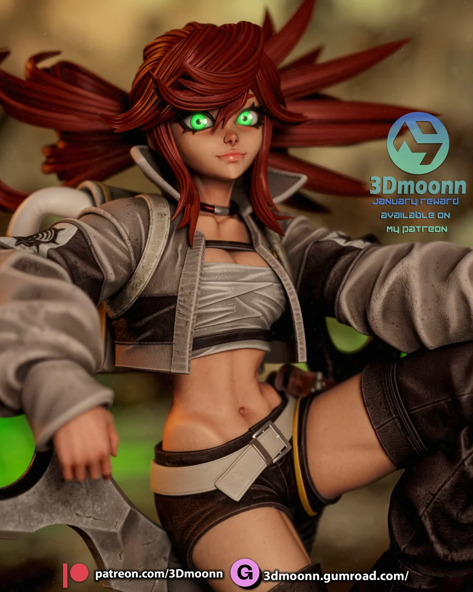 Riyo | Fan Art | 3D Printed Resin Model Garage Kit | *Un-Painted* | 3DMoonn 6