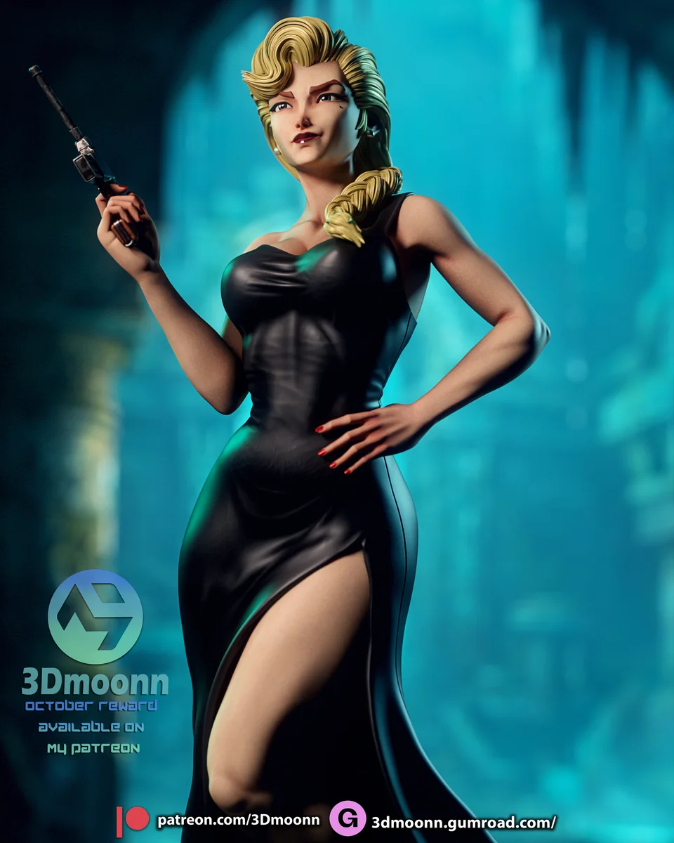 Helga Sinclair | Fan Art | 3D Printed Resin Model Garage Kit | *Un-Painted* | 3DMoonn 7