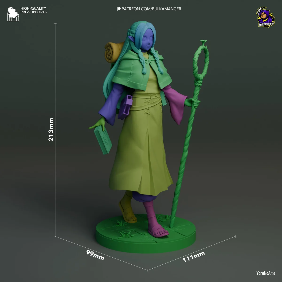 Dungeon Mage | Fan Art | 3D Printed Resin Model Garage Kit | *Un-Painted* | Bulkamancer 9