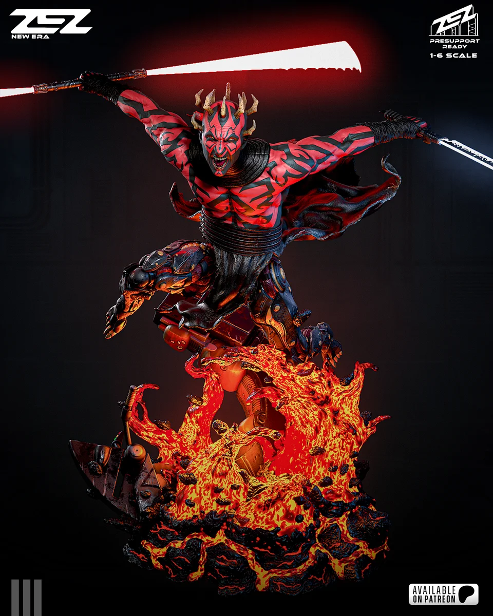 Darth Maul | Fan Art | 3D Printed Resin Model Garage Kit | *Un-Painted* | ZEZ Studio 3