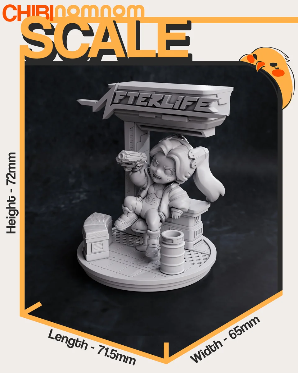 Chibi Rebecca | Fan Art | 3D Printed Resin Model Garage Kit | *Un-Painted* | Nomnom 4